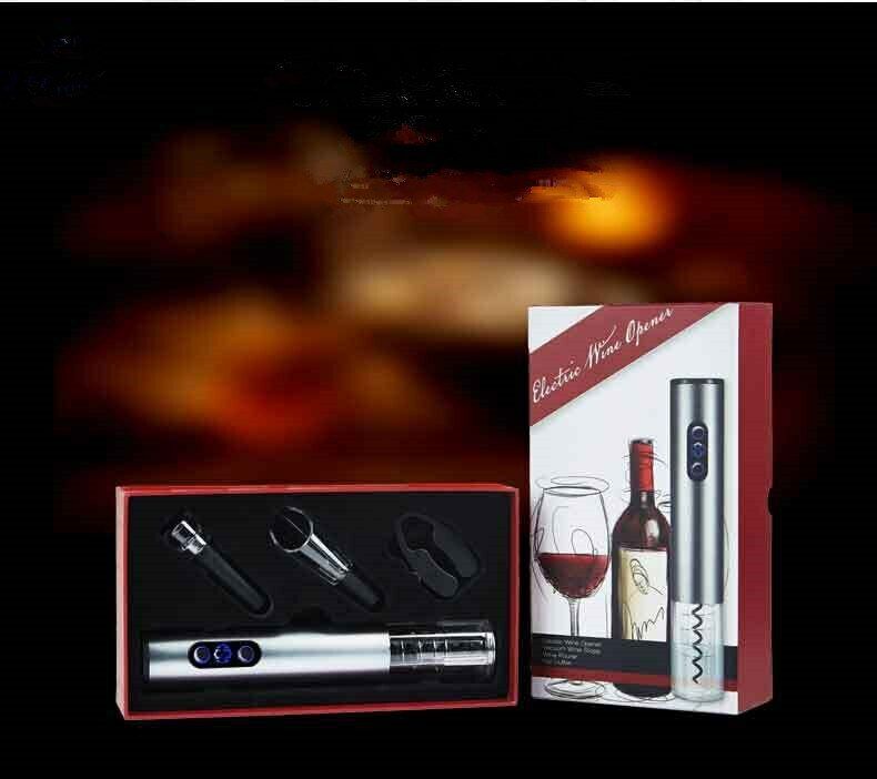 4-Pcs  Aluminum Alloy Kitchen Bar Tool Sets Opener Electric Wine Stopper Pourer