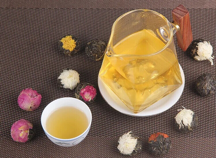 Flower Fragrance Yunnan Shen Puer Dragon Pearls with Different Flower Lily Rose