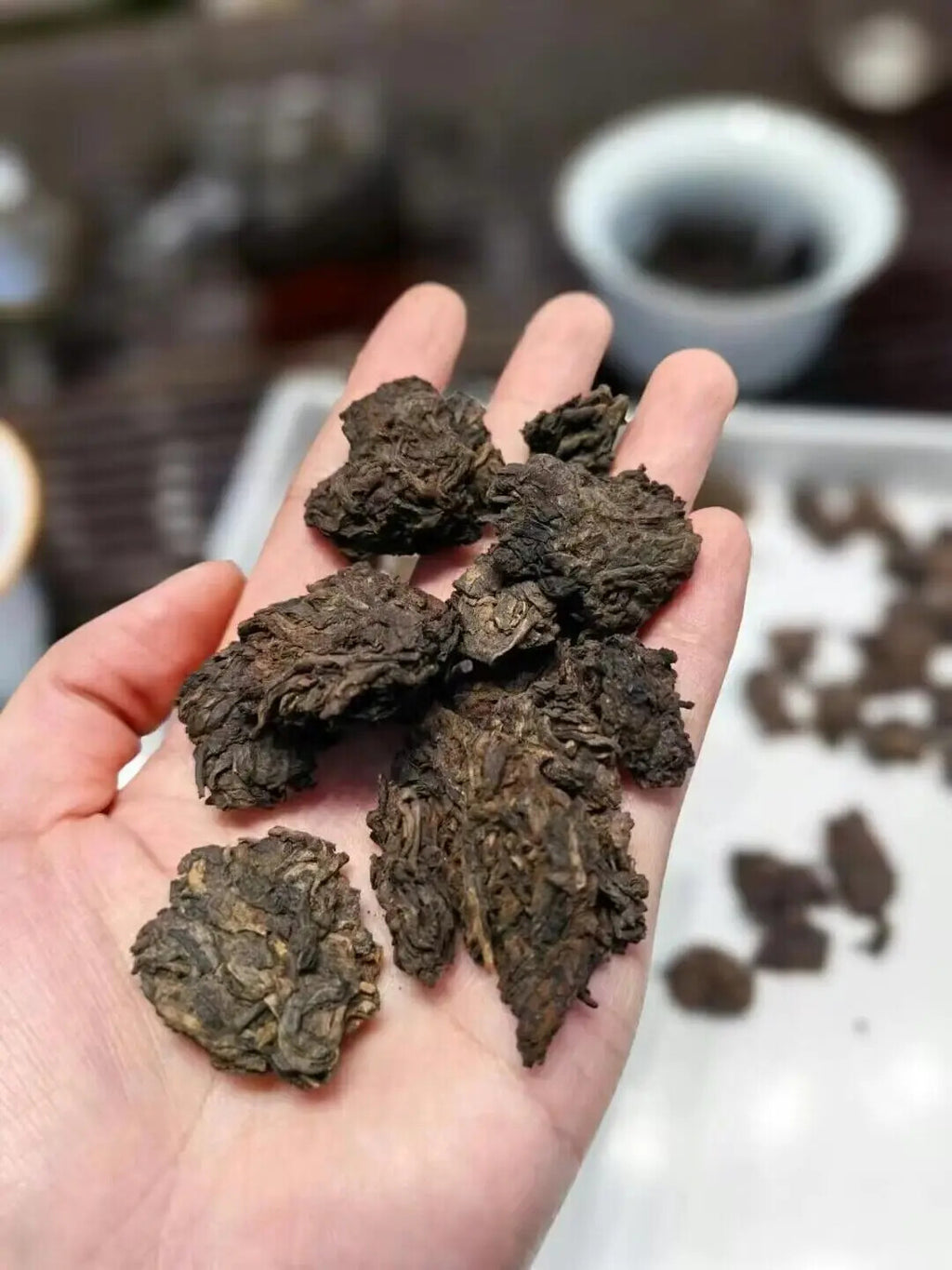Chinese Fossil Pu'er Tea Healthy Slimming Old Rock Tea Laochatou Loose Leaf Tea