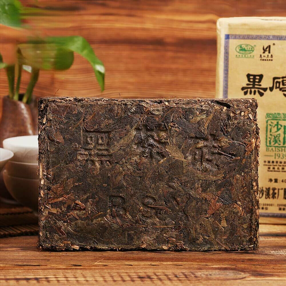 HelloYoung Anhua Baishaxi Hei Zhuan Cha Dark Tea Brick Tea Top-grade China Dark Tea 400g Main image