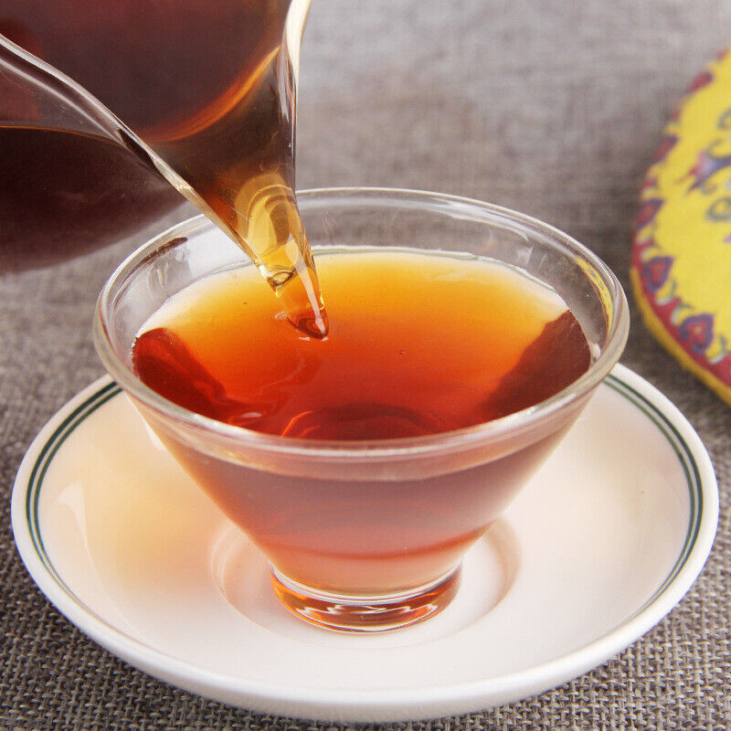 HelloYoung 200g Menghai Flavor Puerh Tea Menghai Flavor Ripe Tea Yunnan Seven Seed Cake