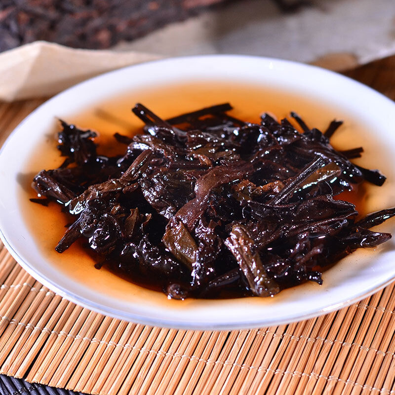 HelloYoung Yunnan Pu'er Ripe Tea Brick Old Pu'er Old Tea Brick 250g Ripe Tea Brick