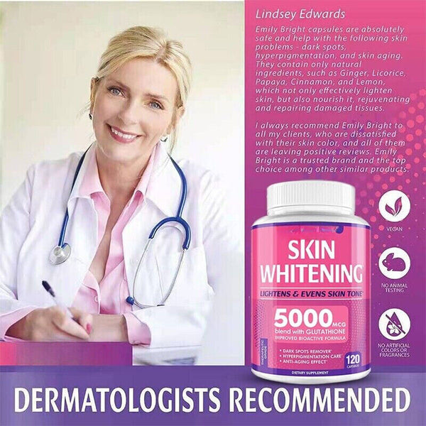 Skin Whitening Capsules - L-Glutathion - Aufhellung, Antioxidans, Anti-Aging