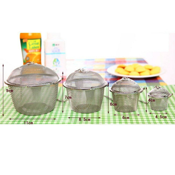 Tea Handle Filter Strainer Diffuser Stainless Steel Tea Spice Ball Mesh Infuser