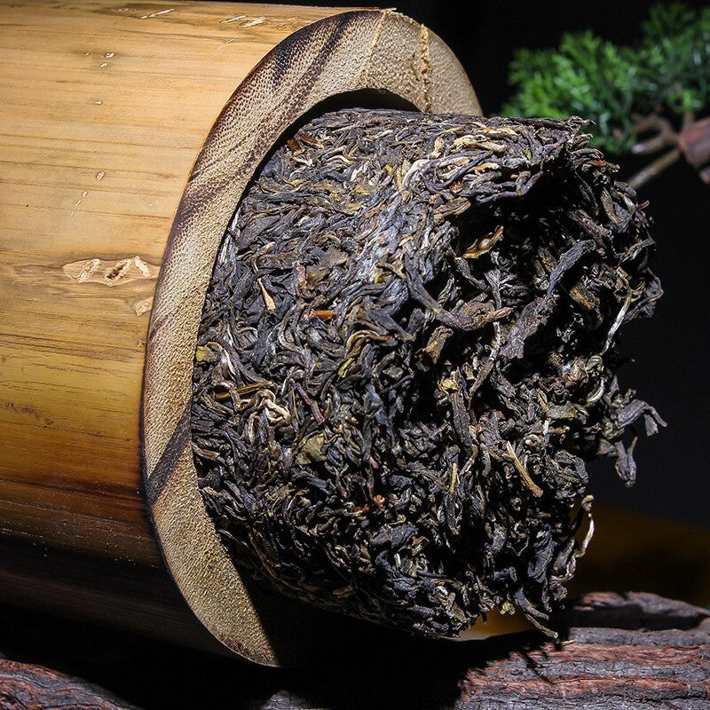 Menghu Song Da Shu Tea Puerh Tea Bamboo Tea Naka Puerh Tea Pillar 600g