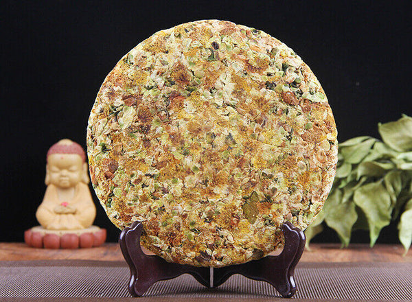 HelloYoung Pu-erh Tea Cake Raw Tea 357g Tea Flower Pu-erh Cake 谷花普洱茶饼生茶357g茶花普洱饼大雪山茶区普洱茶叶