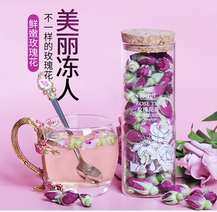 2pcs Freeze-dried Rose Tea Dried Rose Natural Flower Tea