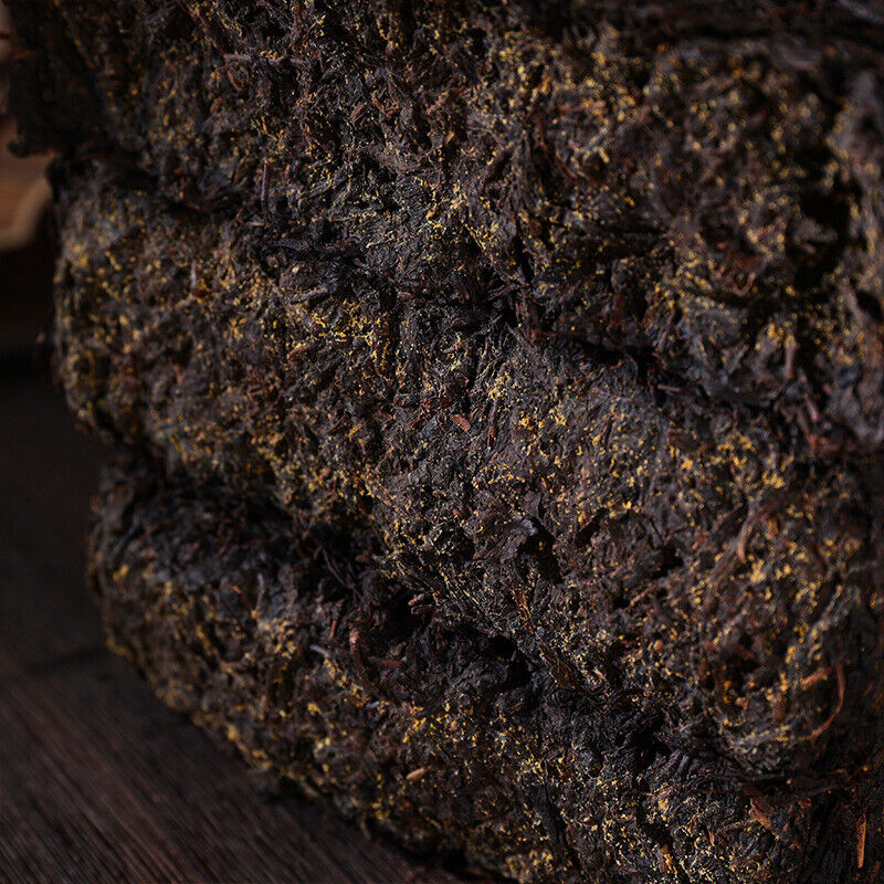 HelloYoung 1000kg Anhua Black Tea Golden Flower Hand-built Fu Brick Tea Golden Black Tea