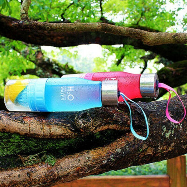 650ML Fruit Juice Water Bottle Infuser Outdoor Sports Portable Shaker Drinkware