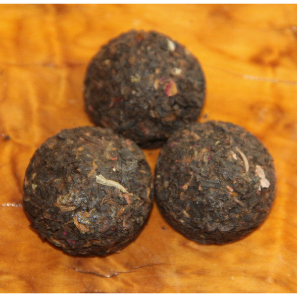 HelloYoung Cooked Tea In Bamboo Packed Health Care 200g Pu'er Tea Mini Tuo Tea [Rose Tuo]
