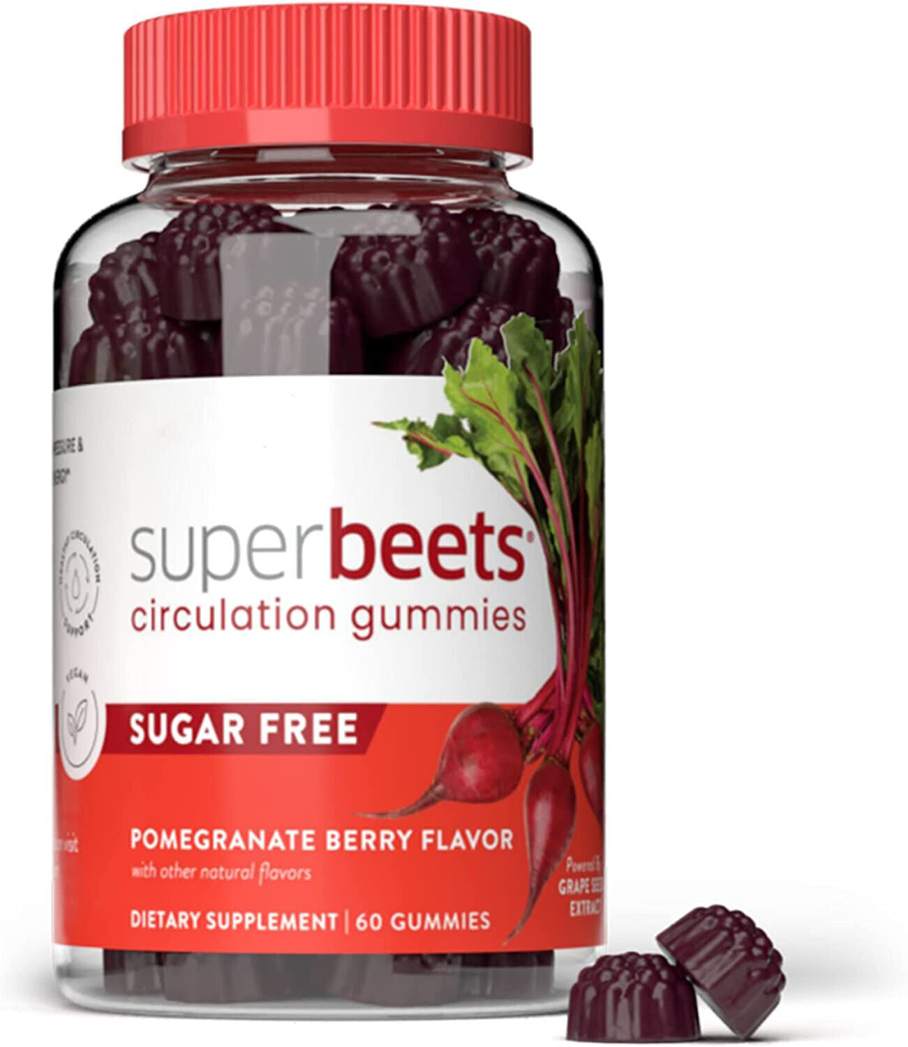 Easy to absorb Beet Gummies Beetroot gummies Grape Seed Extract 60 Capsules Main image