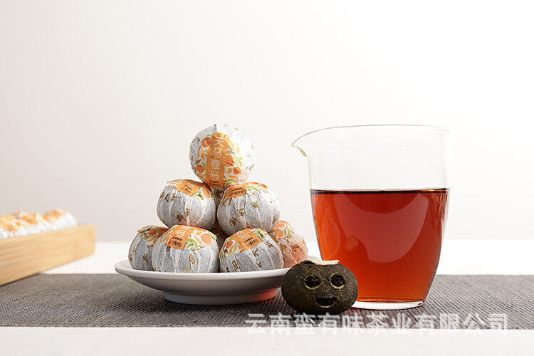 500g Yunnan Puerh Tea 2022 Xinhui Xiaoqingkang Cooked Tea Chenpi Puerh Tea