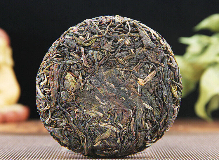 HelloYoung 100g Pu-erh Raw Tea Cake 普洱生茶饼布朗山普洱七子饼圆茶生饼100克小饼茶叶