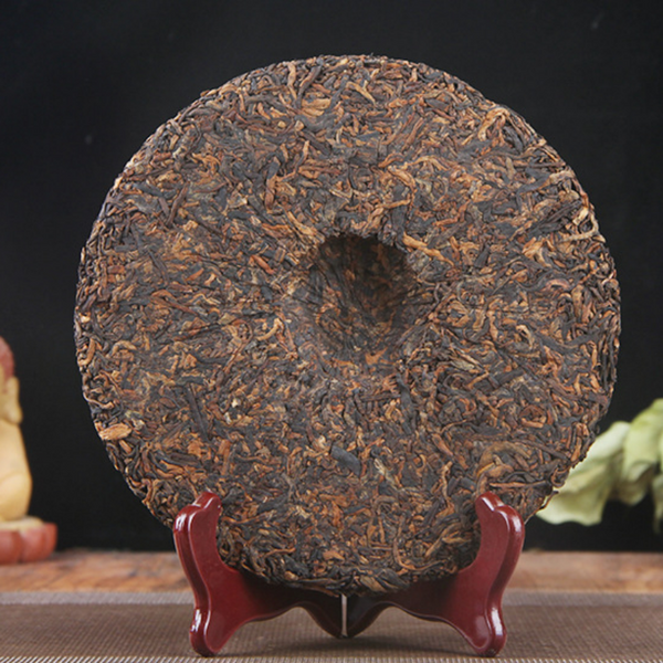 357g Xishuangbanna Spring Tea Yunnan Ripe Puerh Tea  Royal Tribute Gold Cake