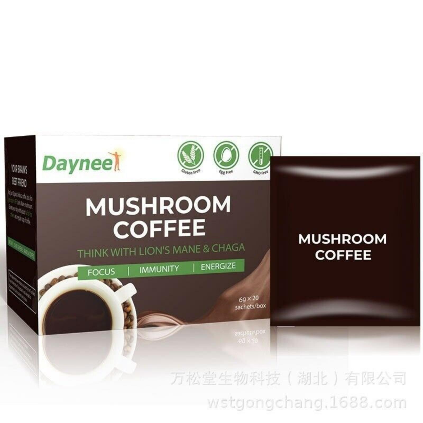 Natural Premium Quality Mushroom Organic Instant Coffee Sealed Packaging Main image