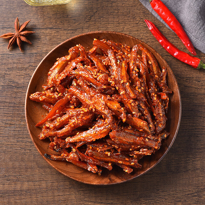 Spicy Silver Fish 500g Dried Small Fish Instant Chinese Specialty Seafood Snacks Secondary image