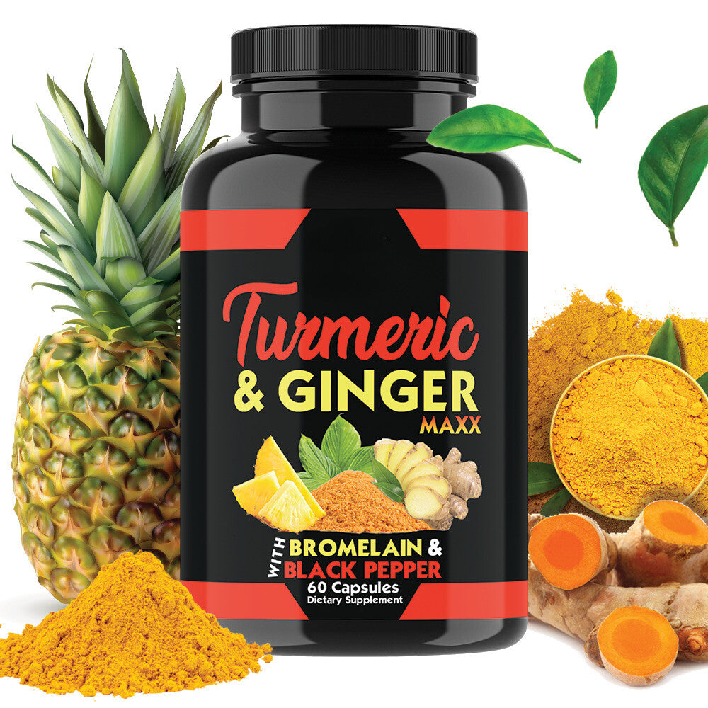 Turmeric Curcumin with Ginger + Black Pepper Joint Pain Maxx Strength Capsules Secondary image