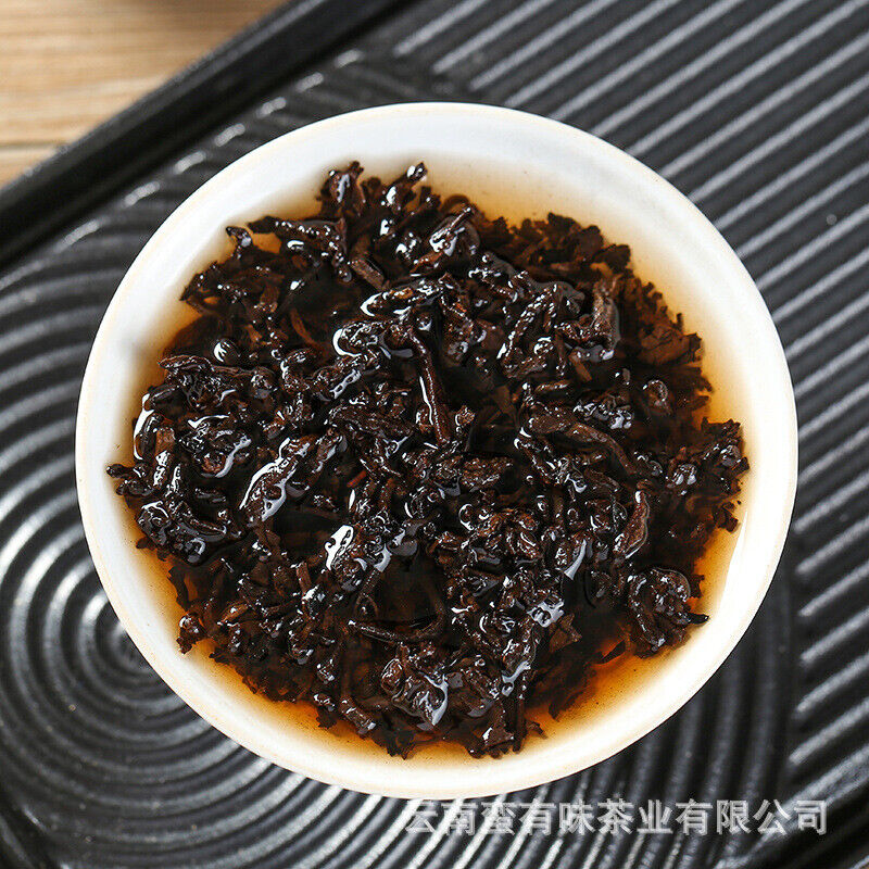 HelloYoung 357g Puerh Tea Dry Storage Ripe Tea Menghai Source Flavor Yunnan Cake Ripe Tea