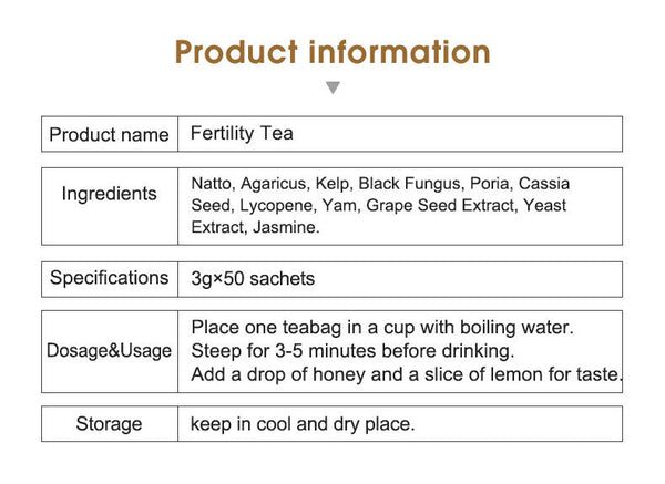 Fertility tea Womb Detox herbs Uterine supplements Female Vitality Tea