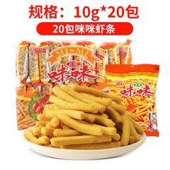Aishang Mimi shrimp and crab flavored strips snack food 10g*20 packs 爱尚咪咪虾蟹味零食