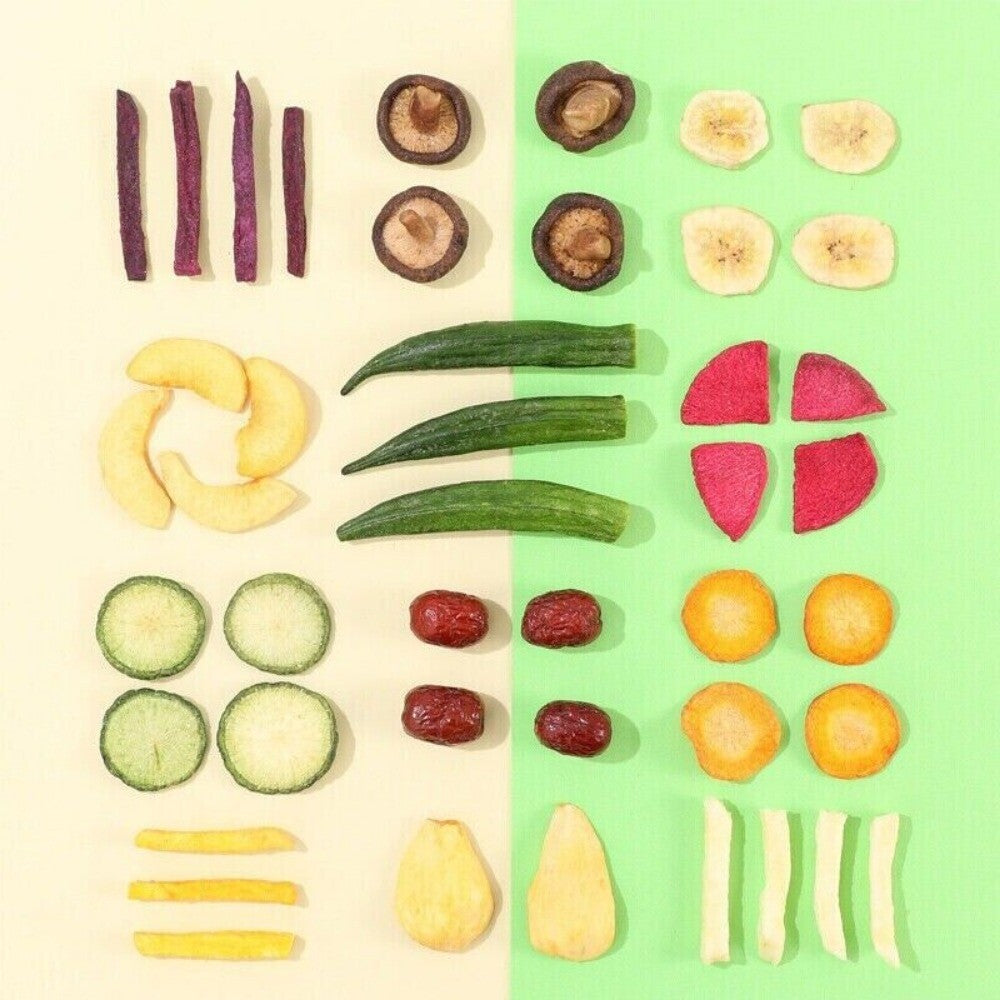 Dehydrated Fruit & Vegetable Chips 500g Healthy Mixed Snack with Okra Crunchy