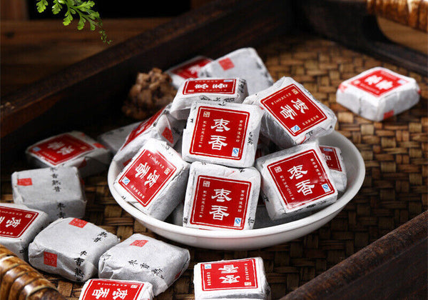 500g Yunnan Jujube Fragrant Xiaotuo Tea Square Brick Pu'er Tea Menghai Brick Tea