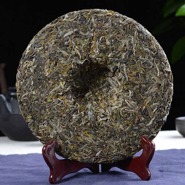 yr 357g Bin Dao Raw Puerh Tea Cake, Natural and Aged Sheng Pu Erh Tea