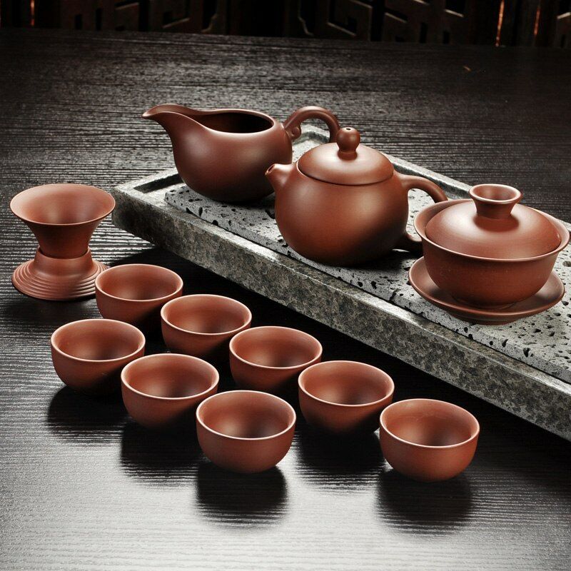 Handmade Drinkware Purple Sand Teapot Tea Set Ceramic Teapot Cup China Kung Fu