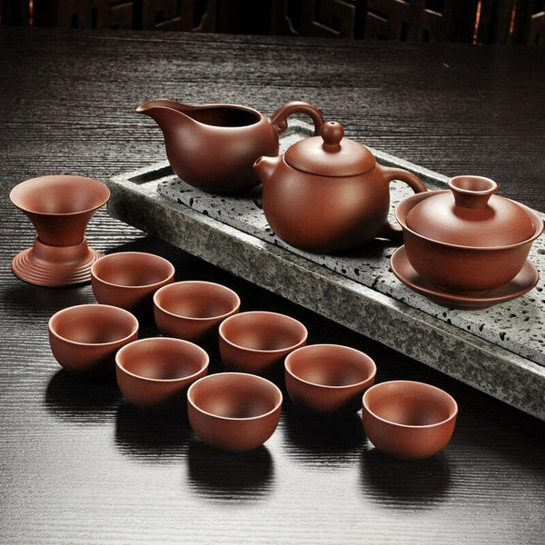 Handmade Drinkware Purple Sand Teapot Tea Set Ceramic Teapot Cup China Kung Fu