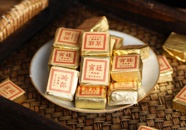 500g Yunnan Glutinous Rice Fragrant Tuo Tea Menghai Square Brick Old Pu'er Tea