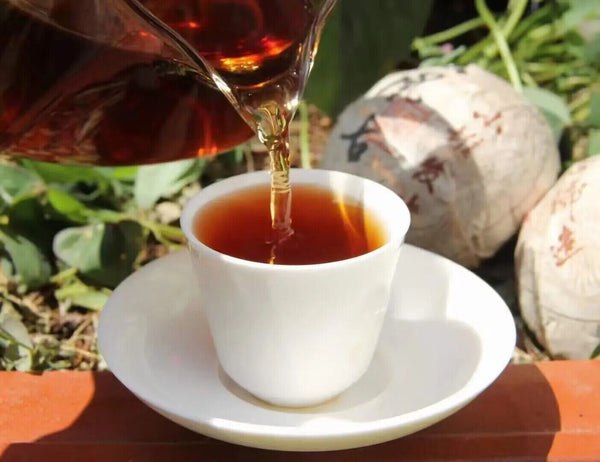 Strong Taste Puer Tea Chinese Yunnan Fenghuang Compressed Fermented Shu Pu 100g