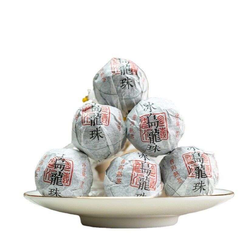HelloYoung 8g/pastille Icelandic Dragon Pearl Pu-erh Ripe Tea Small Tuocha Dragon Pearl