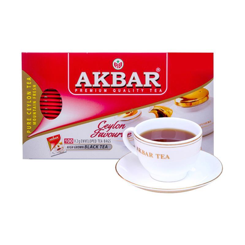 High Mountain Selected Ceylon Black Green Tea 100 Pcs AKBAR Sri Lanka Bagged Tea Main image