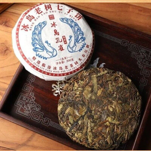 Pu'er Tea Raw Tea Lincang Iceland Peacock Head Spring Gold Leaf 200g