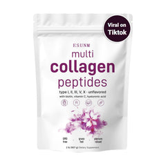 Multi Collagen Peptides Powder-HydrolyzedProtein Peptides (Type l,l,ll,v,X) 1LB