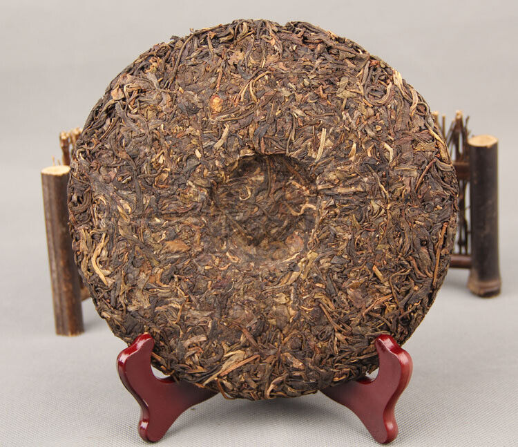 HelloYoung 357gPuerh Tea Grain Flower Tea Leaves Pure Material Tea Tightly Pressed Tea Cake