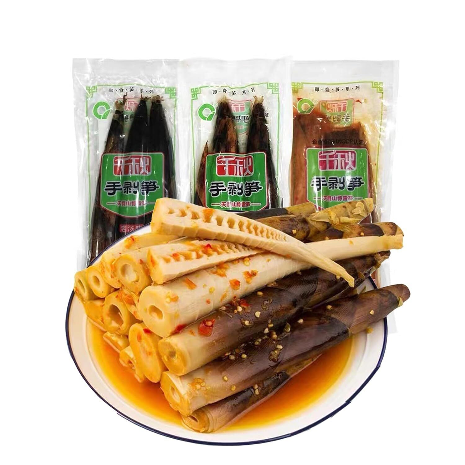 Frische handgeschälte Bambussprossen 3er-Pack 660g Instant-Pikante Snacks Main image