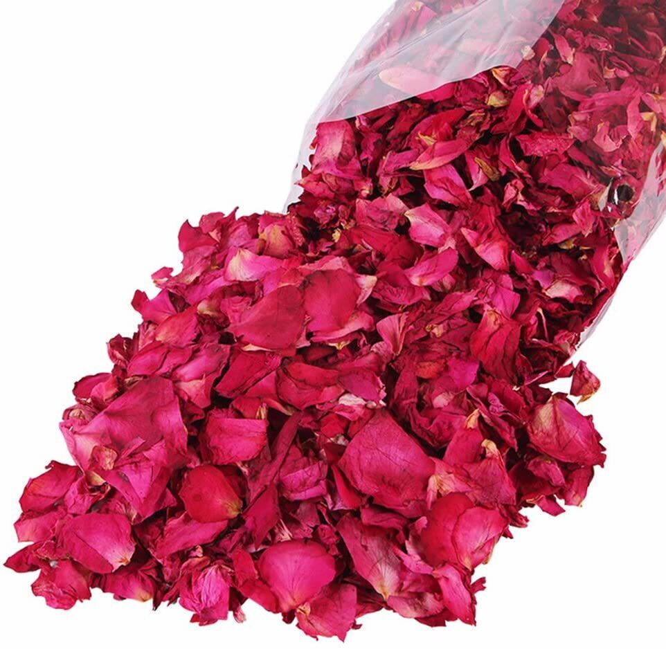 Natural Dried Red Rose Petals Flower Rose Petal Bath Wedding Rose Petals 500g Secondary image