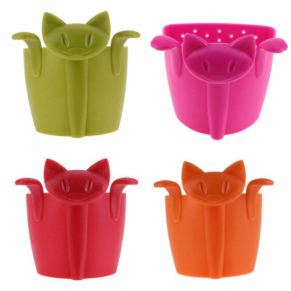 Cartoon Plastic Teabags Filter Coffee Tea Infuser Strainer Drinkware Accessories