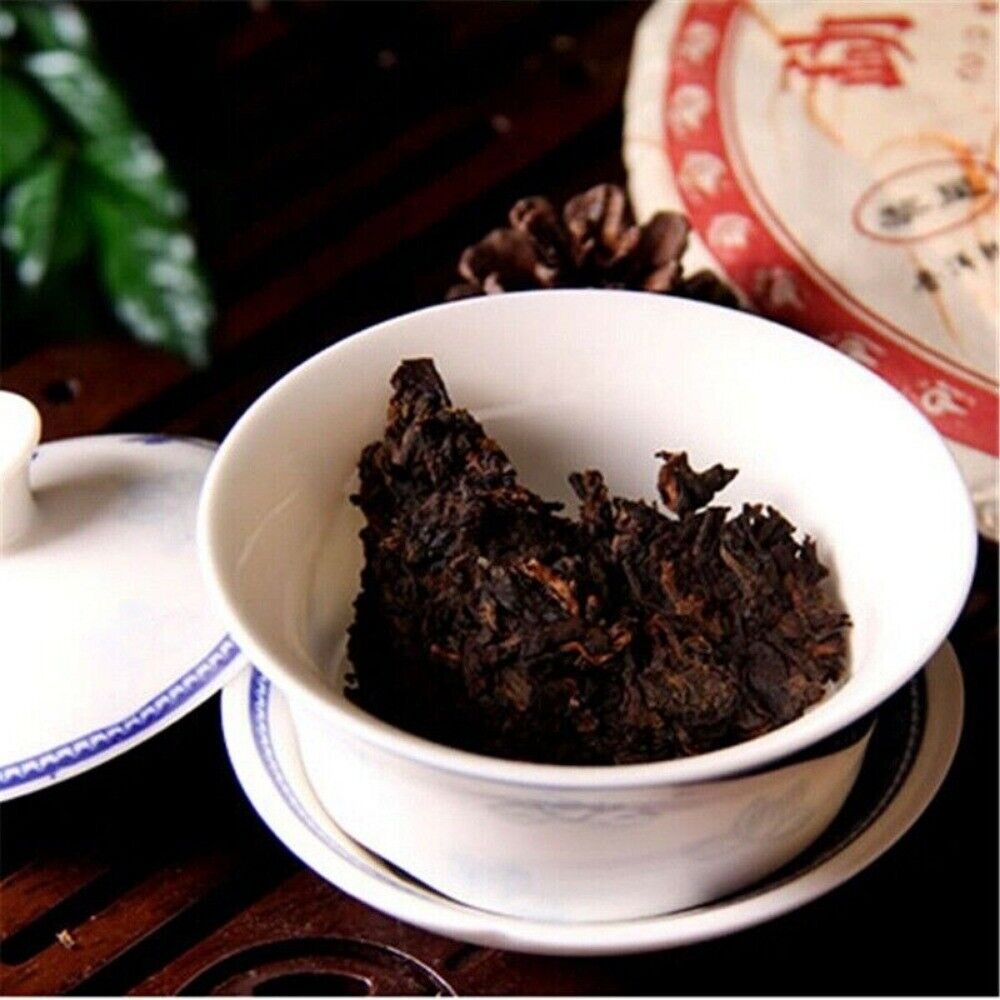 Premium Yunnan Ripe Pu-erh Tea Cake 357g Aged Fermented Famous Dark Puer