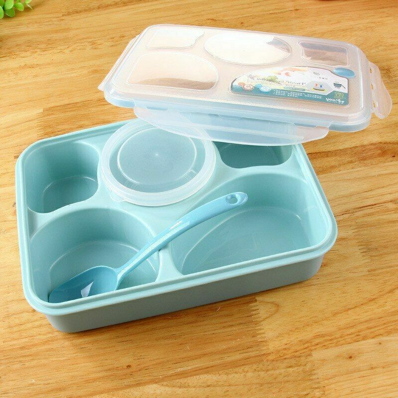 Dinnerware Food Container Five Separation Bento Box Tableware Lunchbox Microwave