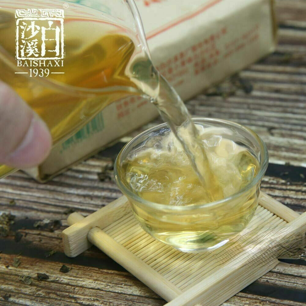300g Anhua Baishaxi 2018 / 2019 yr Dark Tea with Golden Flower Dark Tea Fu Brick