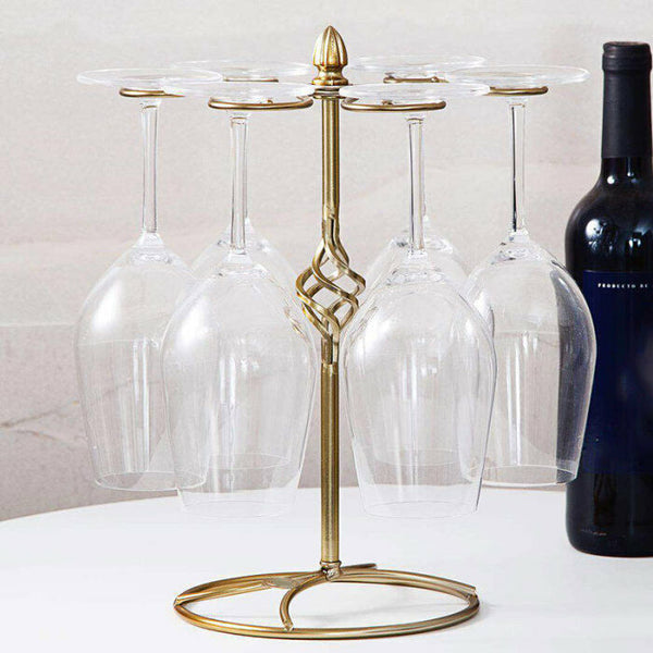 Wine Glass Holder Metal Wine Rack Hanging Bar Stand Bracket Goblet Holder Gift