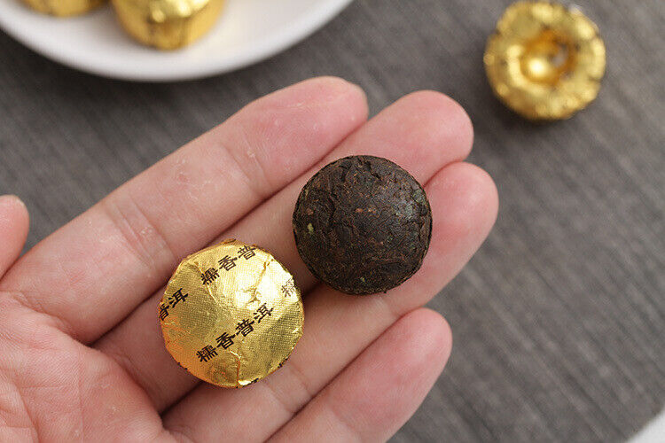 HelloYoung 500g Pu-erh Tea Aged Pu-erh Ripe Tea Glutinous Aroma Small Golden Tuo (RX)