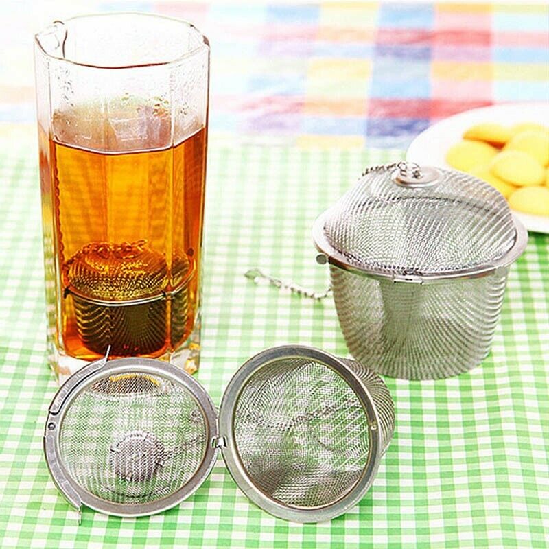 Tea Handle Filter Strainer Diffuser Stainless Steel Tea Spice Ball Mesh Infuser