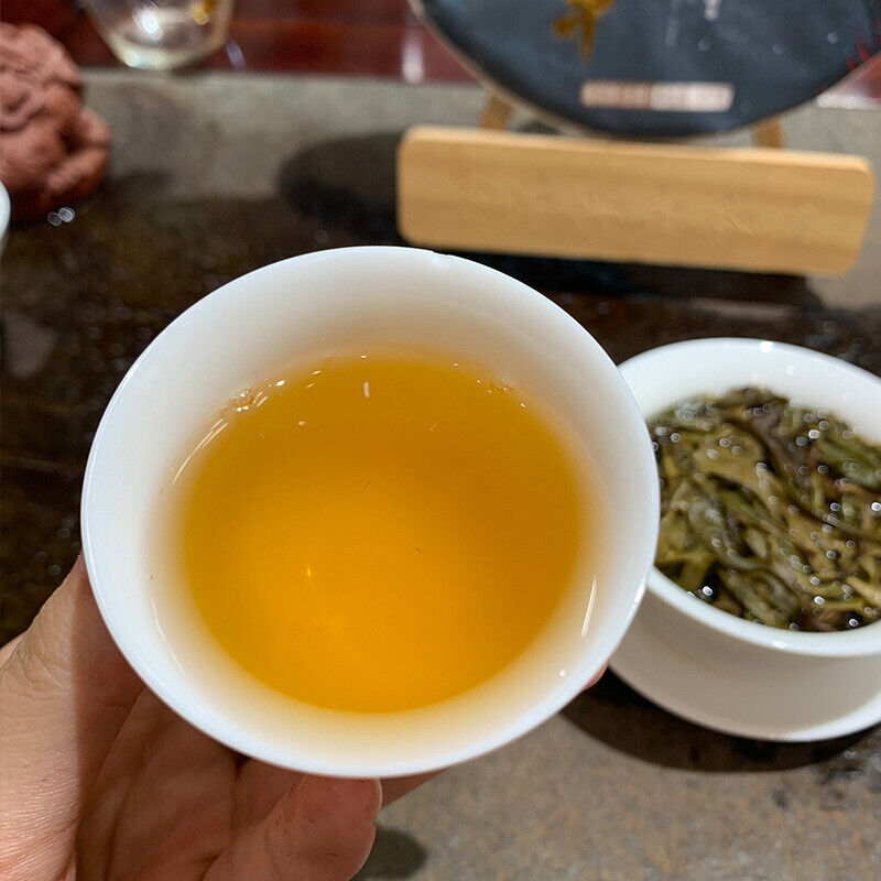 HelloYoung 357g Puerh Tea Cake Yunnan OldBanzhang Ancient Tree Dragon Pattern Puerh Raw Tea