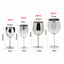 2Pcs Champagne Cocktail Drinkware Stainless Steel Wine Glasses Bar Wine Alcohol
