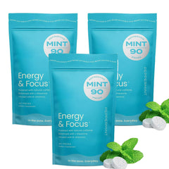 Energy Caffeine Gum (90 Pieces), Sugar Free, with L-theanine & Caffeine