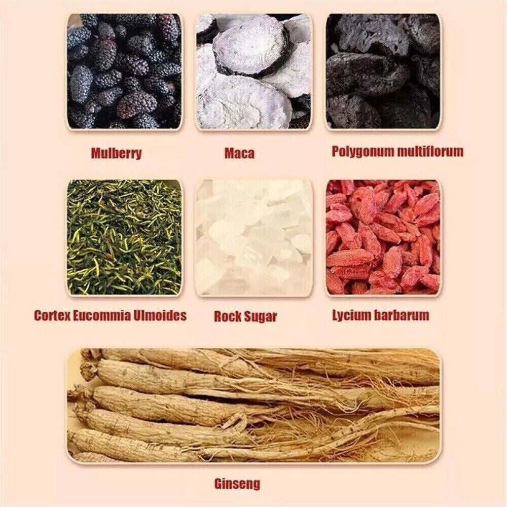 3 Pack Ginseng Six Treasure Herbal Tea Traditional Chinese Kidney Support Blend