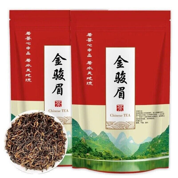 250g Organic Jin Jun Mei Wuyi Black Tea Golden Eyebrow Premium Loose Leaf
